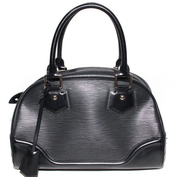 Louis Vuitton Montaigne PM Epi Leather Noir Black Handbag - Picture 1 of 7